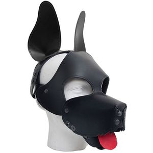 Leren Shaggy Dog Masker Mister B - Zwart