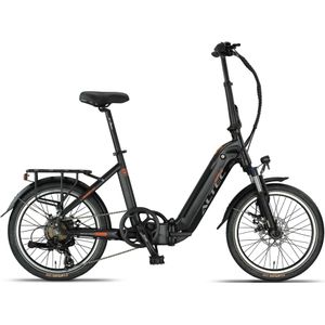 Altec Legend - Elektrische Vouwfiets - Mat Zwart - 20 inch - Accu 460Wh (36V, 12.8Ah) - 250W Ananda Achterwielmotor - Shimano 7 Versnellingen