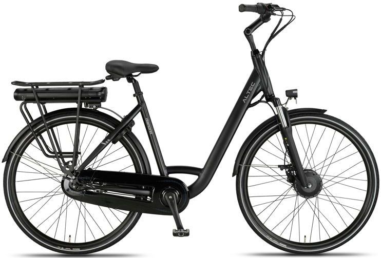 Altec Diamond Elektrische Fiets - 28 inch – 53 cm –  250W (42Nm) Voorwielmotor –  Accu 468Wh (36V, 13Ah) – Shimano Nexus 7 – Hydraulische Remmen – Mat Zwart