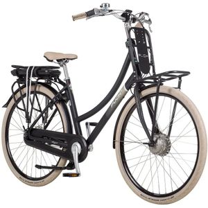 Puch E-Rock N7 Elektrische Fiets - Mat Zwart - Damesfiets - E-bike