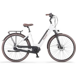 Puch E-Dance S N7 Elektrische Fiets - Damesfiets - Glans wit - Lage instap - Ananda M80 - 7 versnellingen - E-bike