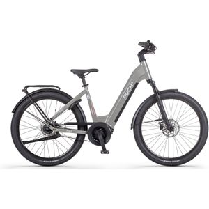 Puch E-Felice N7 - Elektrische Fiets - Aluminium Grijs - Belt Drive - 48cm - Lage Instap - 720Wh Accu Capaciteit - 250W Ananda Middenmotor - Hydraulische Remmen - Shimano Nexus 7 Versnellingen