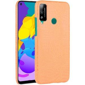 Voor Huawei Honor Play 4T Schokbestendige Krokodiltextuur PC + PU Case(Oranje)