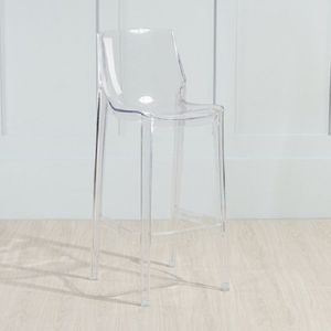 Transparent Bar Chair Personality Fashion Home High Chair Acrylic Chair  Height:65cm(Transparent Color)