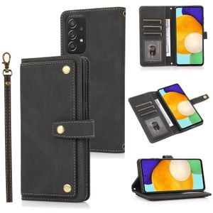 For Samsung Galaxy A52 5G / 4G PU + TPU Horizontal Flip Leather Case with Holder & Card Slot & Wallet & Lanyard(Black)