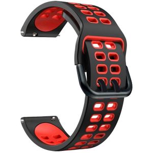 Voor Garmin vivoactive3 Muziek 20 mm gemengde kleurstap (zwart rood)