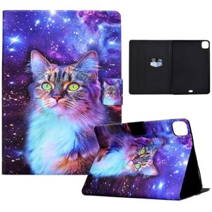 Elektrische ingedrukte TPU-lederen Tablet Case voor iPad Pro 11 2021/2020 (Star Cat)