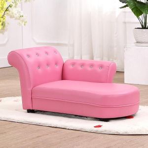 Mode kleuterschool lederen kunst kind zetel kinderen sofa stoel spons fauteuil (diep roze)