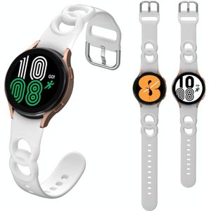 Voor Samsung Galaxy Watch 5 40 mm / 44 mm uitgeholde siliconen horlogeband met dubbele lus