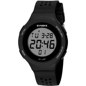 Syneke 67866 Zwemmen waterdichte poreuze ademende siliconenriem Sport LED elektronisch horloge