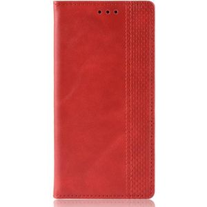 Voor Asus Zenfone 7 ZS670KS/Zenfone 7 Pro ZS671KS Magnetic Buckle Retro Crazy Horse Texture Horizontale Flip Leather Case  met Holder & Card Slots & Photo Frame(Red)