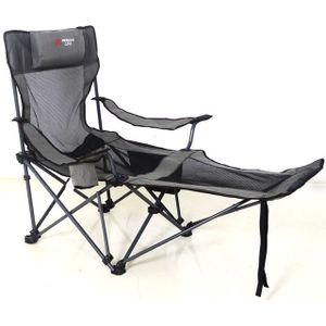 Draagbare outdoor vouwen fauteuil wild Fishing Camping Leisure kruk RVS vouwen strandstoel meubilair (zwart kaki)