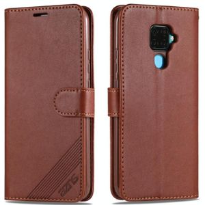 Voor Huawei Mate 30 Lite / Nova 5i Pro AZNS Schapenvacht textuur horizontale flip lederen kast met Holder & Card Slots & Wallet(Bruin)