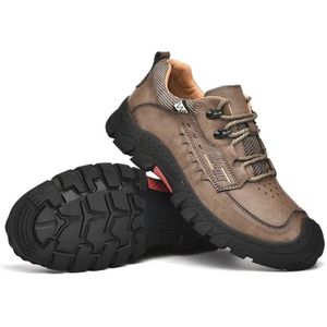 Xz2182 herfst mannen outdoor wandelschoenen koeienhuid geregen dikzoed mannen schoenen  maat: 46