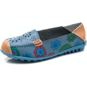 Bloem holle casual erwten schoenen voor vrouwen (kleur: baby blauw maat: 41)