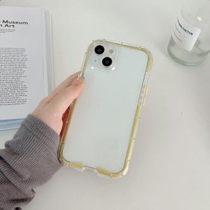 Voor iPhone 14 Pro lichtgevende TPU-telefoonhoes (transparant geel)