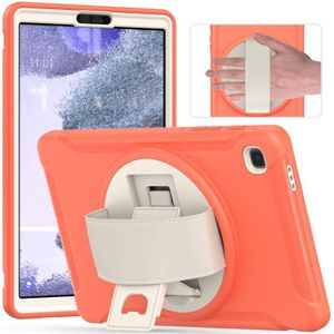 Voor Samsung Galaxy A7 Lite T220 / T225 360 Graden Rotatie PC + TPU-beschermhoes met houder en handriem (koraal oranje)