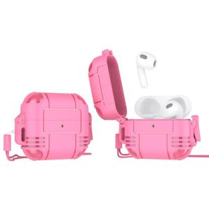 TPU Anti-full-oortelefoon Beschermhoes met Lanyard voor Airpods 3 (Pink)