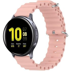 Voor Samsung Galaxy Watch Active 2 40mm 20mm Ocean Style siliconen effen kleur horlogeband