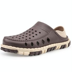 Zomer Mannen Sandalen Holle Slippers Seaside Antiskid Beach Schoenen  Maat: 41 (Bruin)