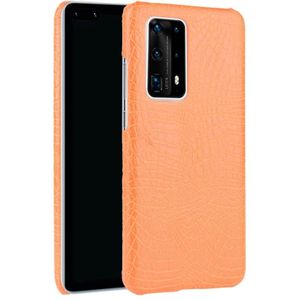 Voor Huawei P40 Pro+ / P40 Pro Plus Shockproof Crocodile Texture PC + PU Case(Orange)