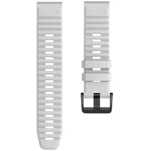 Voor Garmin fenix 6X 26mm Smart Watch Quick release Silicon polsband horlogeband (wit)