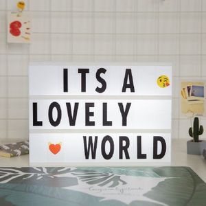 Alphabet Handmade Puzzle Light Box Decoration Night Light Home Decoration with Black and White Card(White box white strip)