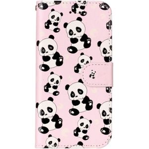 Voor iPhone 8 & 7 reliëf Panda patroon olifant patroon horizontaal flip lederen draagtas met houder & Card Slots & portemonnee & fotolijstjes