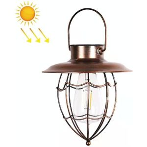 Outdoor Solar Waterproof Wrought Iron LED Hanging Light(Circular Cone)