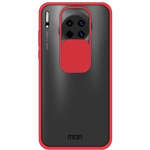 Voor Huawei Mate 30 MOFI Xing Dun Series PC + TPU Anti-peep Waterproof and Anti-drop All-inclusive Protective Shell  Translucent Frosted(Red)