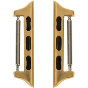 2 stuks voor Apple Watch 42mm metaal riem Connector metaal Buckle(Gold)