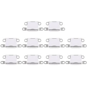 10 stuks opladen Port-Connector voor iPhone 5 / 5S(White)