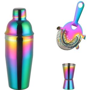 Roestvrij staal Shaker Cocktail Shaker Set Hand Shaker Cup Fancy Shaker Magic Colorful Set