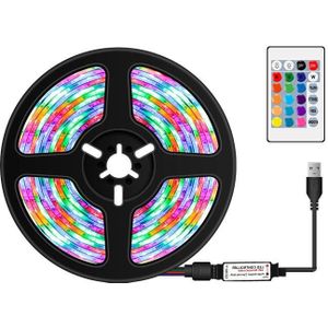 4M LED Light Strip 16 Kleur Afstandsbediening RGB Light Belt USB Symphony Neon Decoratieve Zachte Lichtbar (Bareboard)