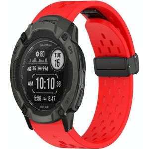 Voor Garmin Instinct 2X Solar 26 mm siliconen horlogeband met vouwgesp