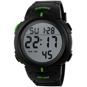 SKMEI 1068 Mannen Waterproof Outdoor Sports Digital Watch Student Fashion Watch (Groen)