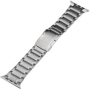 Voor Apple Watch 8 45mm Five Beads Turtle Buckle Titanium stalen horlogeband