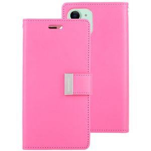 Voor iPhone 11 kwik GOOSPERY RICH DIARY Crazy Horse textuur horizontale Flip lederen draagtas met houder & kaartsleuven & portemonnee (Rose rood)