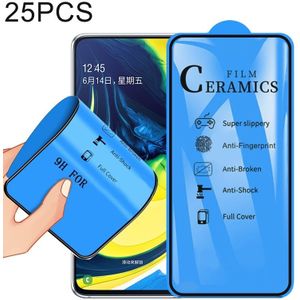 25 stuks 2.5 D volledige lijm volledige cover keramiek film voor Galaxy A80/A90