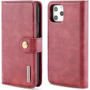 Dg. MING Crazy Horse textuur Flip afneembare magnetische lederen draagtas met houder & kaartsleuven & portemonnee voor iPhone 11 Pro (rood)