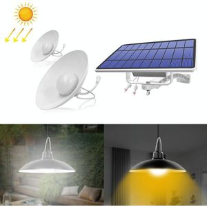 2 in 1 solar light landschap binnenplaats corridor verlichting 32-LED retro kroonluchter  licht kleur: warm licht (witte lampenkap)