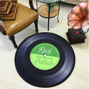 Creatieve retro 3D DVR record tapijt ronde CD vloer mat Home decor woonkamer kid slaapkamer decoratie Tapijt  diameter 180cm (groen)