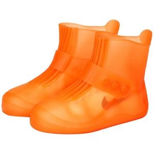 Mode geïntegreerd PVC waterdicht antislip-Shoe Cover met verdikte zolen grootte: 30-31 (oranje)