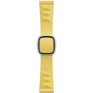 Moderne stijl siliconen vervanging riem horlogeband voor Apple Watch Series 6 & SE & 5 & 4 40mm / 3 & 2 & 1 38mm  stijl: zilver gesp