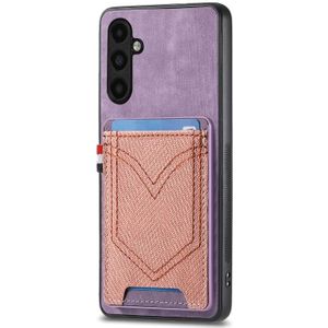 Voor Samsung Galaxy A54 5G denim textuur lederen huid telefoonhoes met kaartsleuf