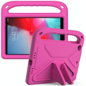 Handle Portable EVA Shockproof Anti Falling Protective Case with Triangle Holder For iPad mini 5 / 4 / 3 / 2 / 1 (Rose Red)