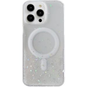 Voor iPhone 13 Pro Max MagSafe Glitter Hybrid Clear TPU-telefoonhoes