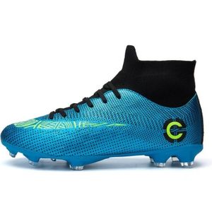 Outdoor High-Top anti-slip Soccer cleats training sneakers voor mannen  grootte: 38 (2039 blauwe lange nagel)