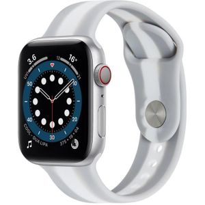 Secundaire kleur siliconen vervanging horlogebanden voor Apple Watch Series 6 & SE & 5 & 4 44mm / 3 & 2 & 1 42mm