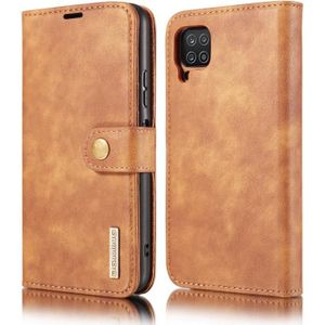 Voor Samsung Galaxy A12 DG. MING Crazy Horse Texture Flip Afneembare magnetische lederen kast met houder & kaartslots & portemonnee(bruin)